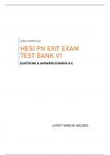 HESI PN EXIT EXAM TEST BANK V1 - QUESTIONS & ANSWERS (GRADED A+) 100% APPROVED LATEST VERSION 2022/2023