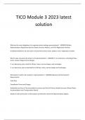 TICO Module 3 2023 latest solution