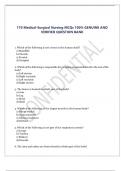 170 Medical-Surgical Nursing MCQs 100% GENUINE AND  VERIFIED QUESTION BANK