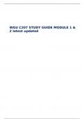 WGU C207 STUDY GUIDE MODULE 1 & 2 latest updated