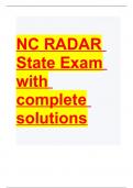 NC RADAR State Exam with complete solutions