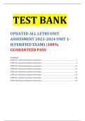 UPDATED ALL LETRS UNIT ASSESSMENT 2023-2024 UNIT 1-8|VERIFIED EXAMS |100% GUARANTEED PASS