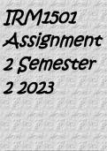 IRM1501 Assignment 2 Semester 2 2023