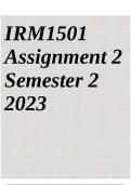 IRM1501 Assignment 2 Semester 2 2023