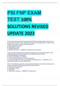 PSI FNP EXAM  TEST 100%  SOLUTIONS REVISED  UPDATE 2023