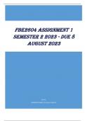 FBE2604 Assignment 1 Semester 2 2023 - DUE 8 August 2023