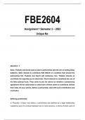 FBE2604 Assignment 1 Semester 2 - 2023