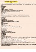 CVA test/ Final for vet med 1. Which of the following modes of sterilization may pose a cancer risk to the user? A)Radiation B)Liquid C)Gas D)Moist Heat: A) Radiation 2. Proper restraint of an animal usually involves... A)The least amount of restraint nec