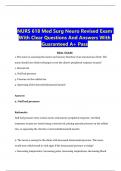 NURS 618 Med Surg Neuro Revised Exam With Clear Questions And Answers With Guaranteed A+ Pass