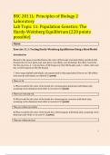 BSC 2011L Lab Topic 11: Population Genetics: The Hardy-Weinberg Equilibrium