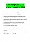 Accounting Exam 1 with answers graded A+ 2023