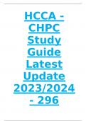 HCCA - CHPC Study Guide Latest Update 2023/2024 - 296 Questions And Answers