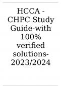 HCCA - CHPC Study Guide-with 100% verified solutions- 2023/2024