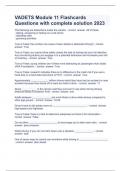 VADETS Module 11 Flashcards Questions with complete solution 2023