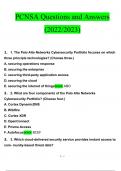   PCNSA questions and answers} Latest 2023 - 2024 (verified answers)