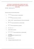 ATI TEAS 7 MATH EXAM LATEST 2022-2023   PRACTICE TEST WITH ANSWER KEY LATEST UPDATES