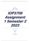 IOP3706 Assignment 1 Semester 2 2023