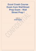 Bundle For Wall Street  Exam Questions with Correct Answers