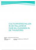 Keuzecursus Palliatieve zorg - EBP cultuurverschillen in de palliatieve zorg, beoordeeld met een 9.3!