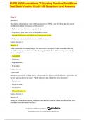 NURS 200 Foundations Of Nursing Practice Final Exam Test Bank Version Chpt11-52 Questions and Answers