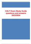 CALT Exam Study Guide questions and answers 2023/2024