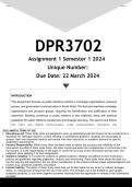 DPR3702 Assignment 1 (ANSWERS) Semester 1 2024 - DISTINCTION GUARANTEED