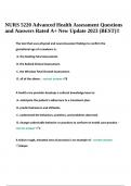 NURS 5220 Advanced Health Assessment Questions and Answers Rated A+ New Update 2023 (BEST), NURS 5220 Test 1 Exam Latest Updated 2023 With (Detailed Solution), NURS 5220 Module 2 (ADV HA) Questions And Answers 2023-2024 A+ Graded & NURS 5220 Module 3 Ques