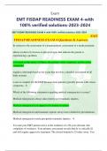 Exam EMT FISDAP READINESS EXAM 4 with 100% verified solutions 2023 2024 EMT FISDAP READINESS EXAM 4-with 100% verified solutions-2023-2024 EMT FISDAP READINESS EXAM 4 Questions & Answers In contrast to the assessment of a trauma patient, assessment of a m