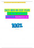 2022; HESI RN EXIT EXAM V2 WITH COMPLETE SOLUTION.