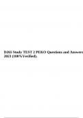 D265 Study TEST 2 PEKO Questions and Answers 2023 (100%Verified) Western Governors University.
