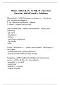 Motor Vehicle Law: MCOLES Objectives Questions With Complete Solutions