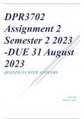 DPR3702 Assignment 2 Semester 2 2023 -DUE 31 August 2023