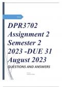 DPR3702 Assignment 2 Semester 2 2023 -DUE 31 August 2023