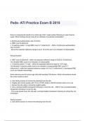 Peds- ATI Practice Exam B Questions & Answers 2023 ( A+ GRADED 100% VERIFIED)