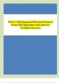 WGU C165 Integrated Physical Sciences Exam 2023 Questions and Answers (Verified Answers)