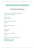 Exam 2 - NR302 / NR 302 (Latest 2023 / 2024) : Health Assessment - Chamberlain