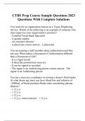 CTBS Prep Course Sample Questions 2023 Questions With Complete Solutions