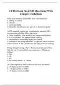 CTBS Exam Prep| 503 Questions| With Complete Solutions