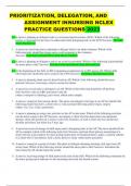 PRIORITIZATION, DELEGATION, AND ASSIGNMENT IN NURSING NCLEX PRACTICE QUESTIONS 2023 