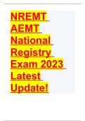 NREMT AEMT National Registry Exam 2023 Latest Update!