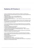 Pediatrics ATI Practice A Questions & Answers 2023 ( A+ GRADED 100% VERIFIED)