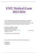 EMT Medical Exam 2023/2024