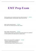 EMT Prep Exam 2023/24