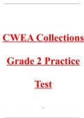 CWEA Collections Grade 2 Practice Test 2023 Questions and Answers