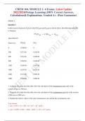 CHEM 104, MODULE 1- 6 Exams. Latest Update 2022/2024(Portage Learning).100% Correct Answers, Calculations& Explanations. Graded A+. (Pass Guarantee)