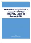 PLC2602 Assignment 1 Semester 2 2023 (205967) -DUE 30 August 2023