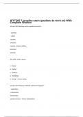 ATI TEAS 7 (practice exam questions to work on) With Complete Solution 