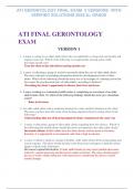 ATI GERONTOLOGY FINAL EXAM 3 VERSIONS WITH  VERIFIED SOLUTIONS 2023/A+ GRADE