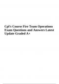 Cpl's Course Fire Team Operations: Exam Questions and Answers Latest Update Graded A+ | 100% Correct