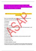 NSG 533 advanced pharm exam 2 2022 with complete solution/Advanced Pharmacology Final Exam Review(100% Verified)